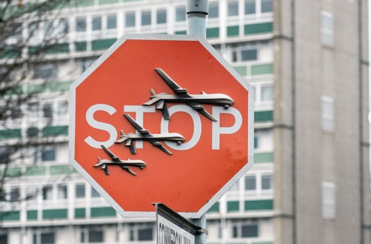 Banksy strikes again: New artwork on South London stop sign stolen within an hour
