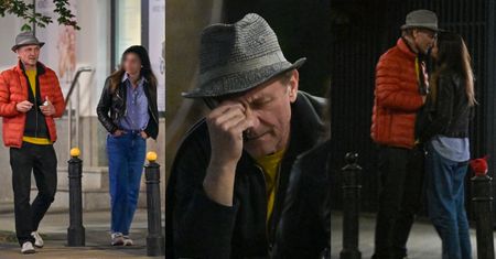 Andrzej Chyra oddaje się czułościom z tajemniczą brunetką podczas nocnej schadzki (ZDJĘCIA)