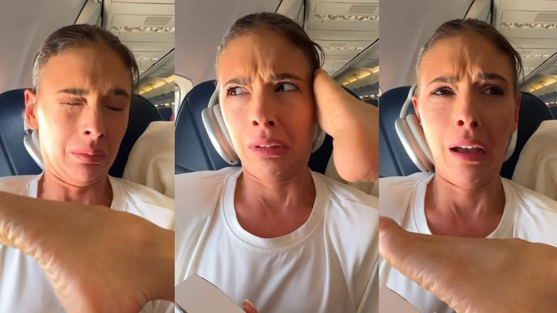 Klaudia Halejcio relacjonuje "atak bosej stopy" w trakcie lotu