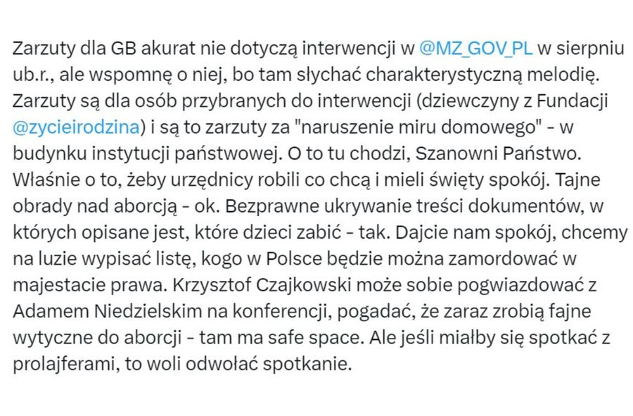 Kaja Godek w obronie Grzegorza Brauna