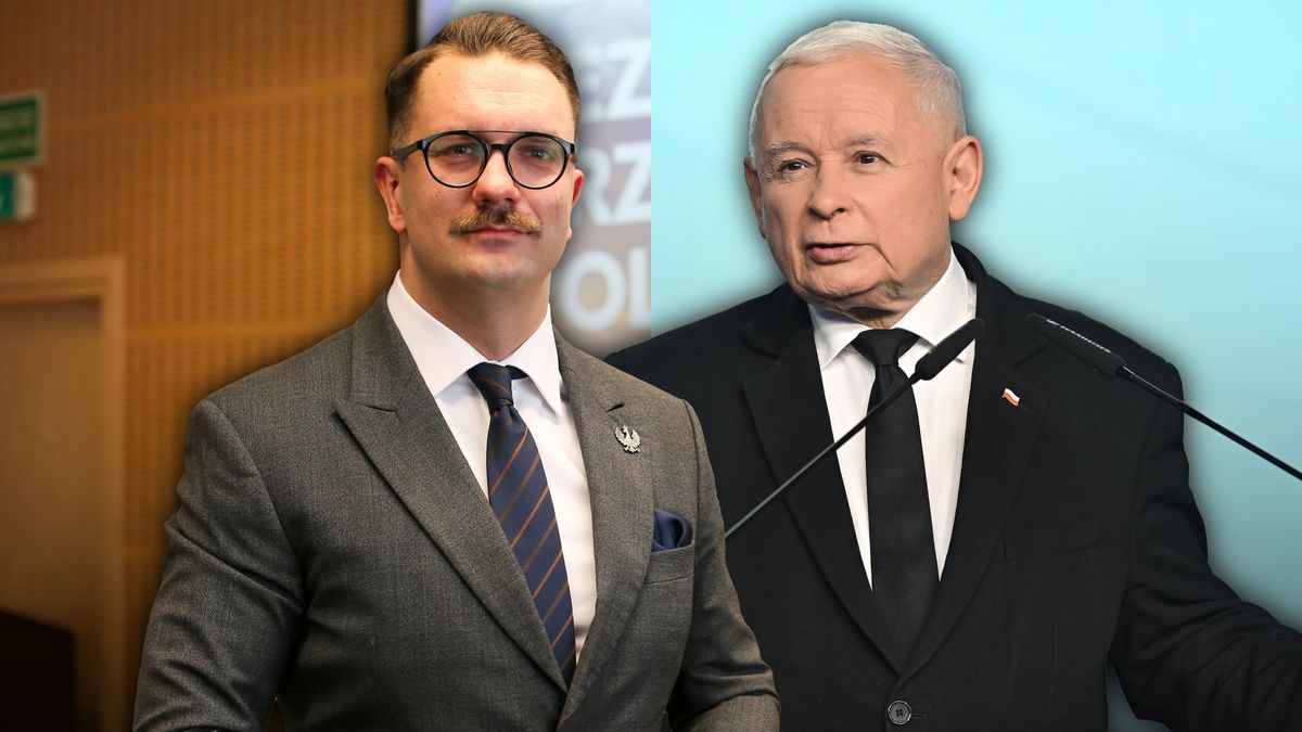 Łukasz Mejza i Jarosław Kaczyński