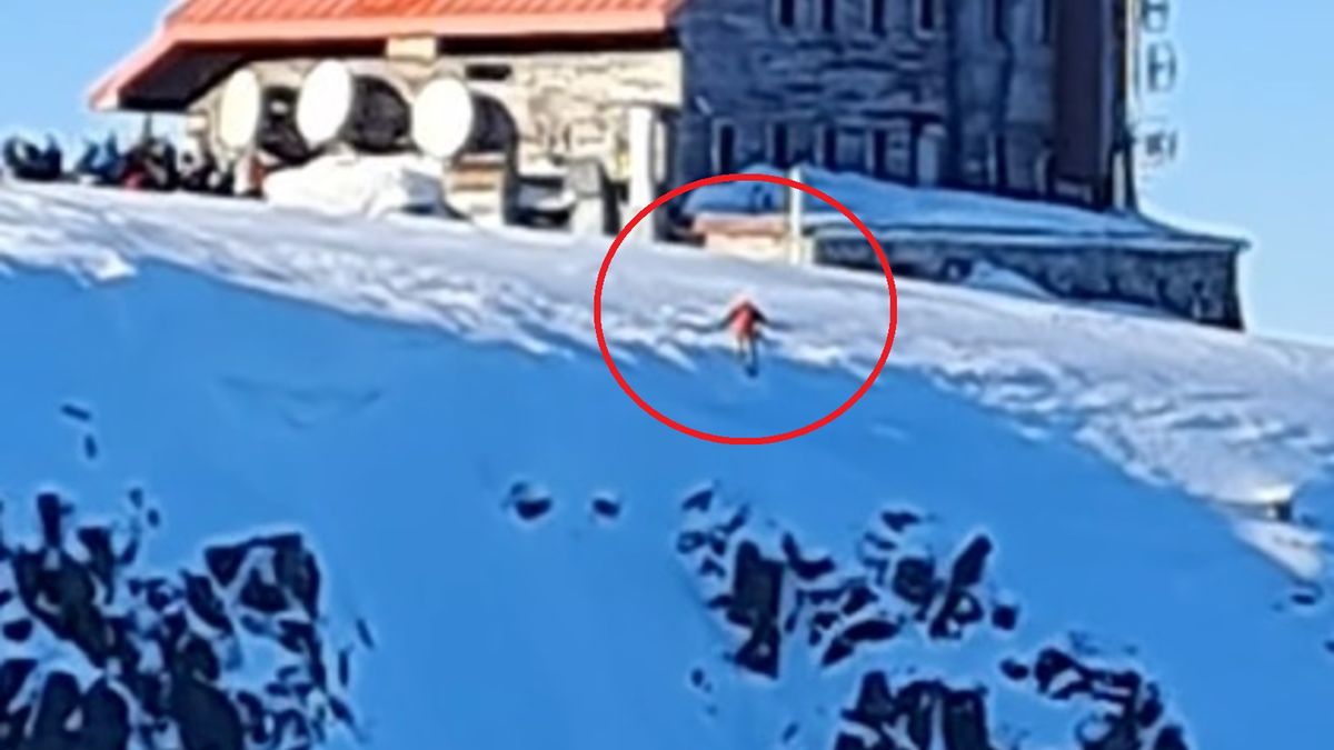 Turysta nagrany w Karkonoszach. Szokujące nagranie