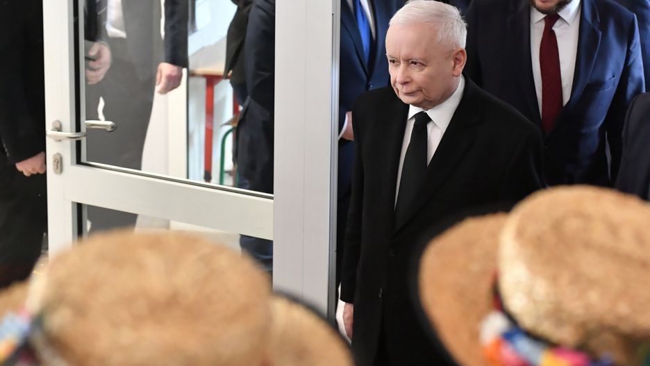 Jarosław Kaczyński podczas konwencji PiS w Janowie Lubelskim