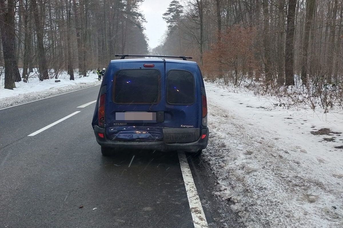 Samochód uszkodzony przez pijanego kierowce