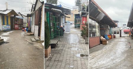 Sprzedawcy bez maseczek czekają na klientów. Oblicze bazarku zmienia się po 12