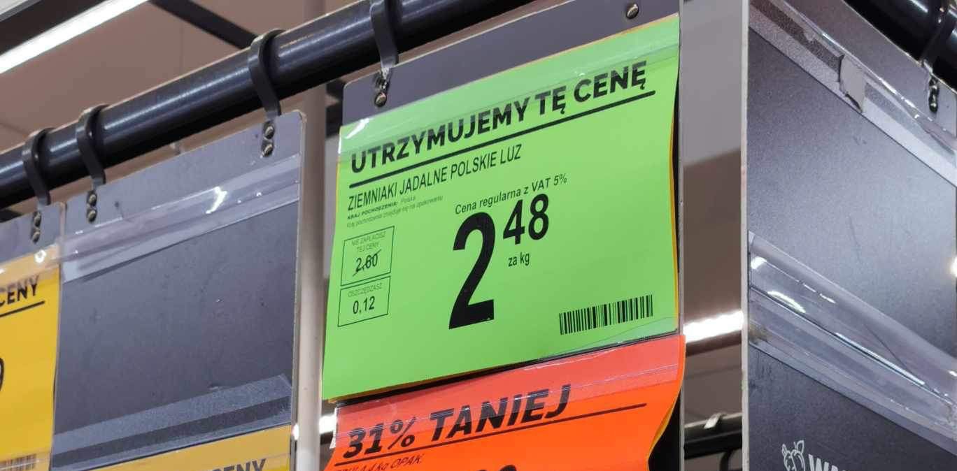 Cana za kilogram ziemniaków w Toruniu