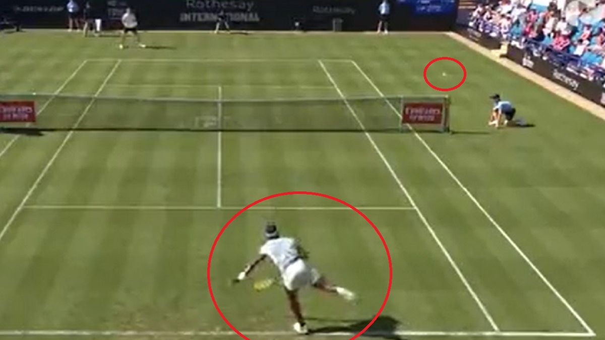 Frances Tiafoe w czasie meczu z Aleksandrem Bublikiem