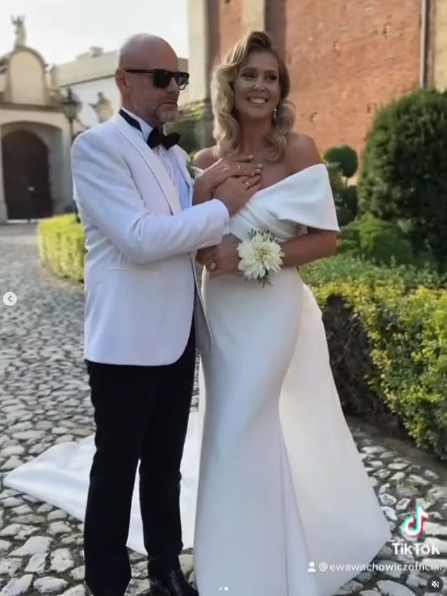 Ewa Wachowicz z mężem