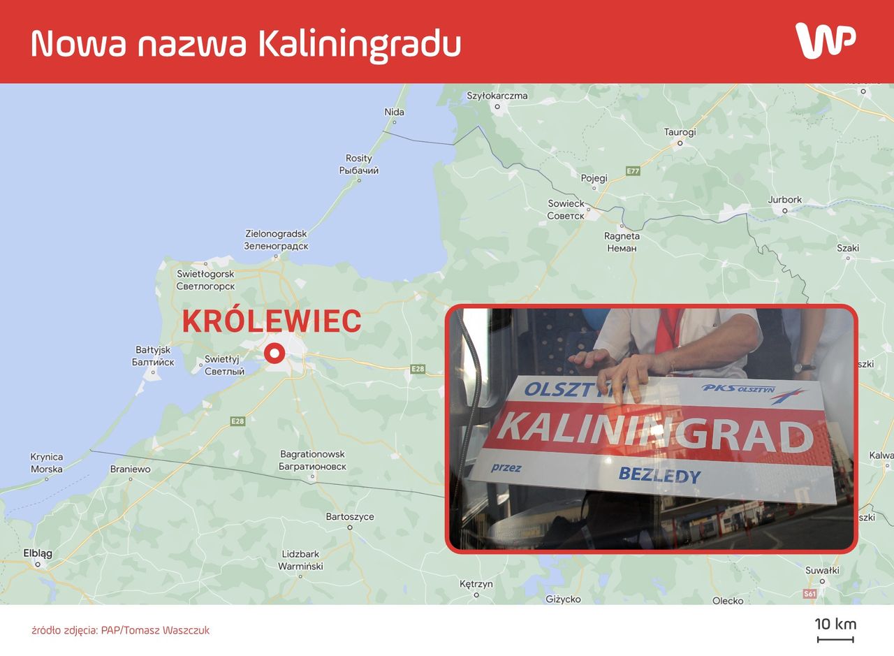 W Polsce Kaliningrad będzie nazywany Królewcem