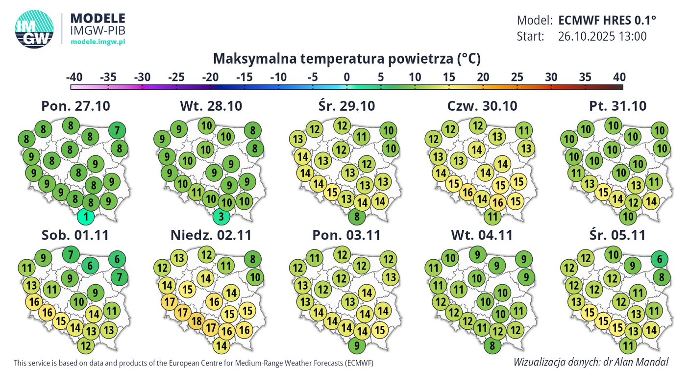Taką pogodę prognozuje IMGW