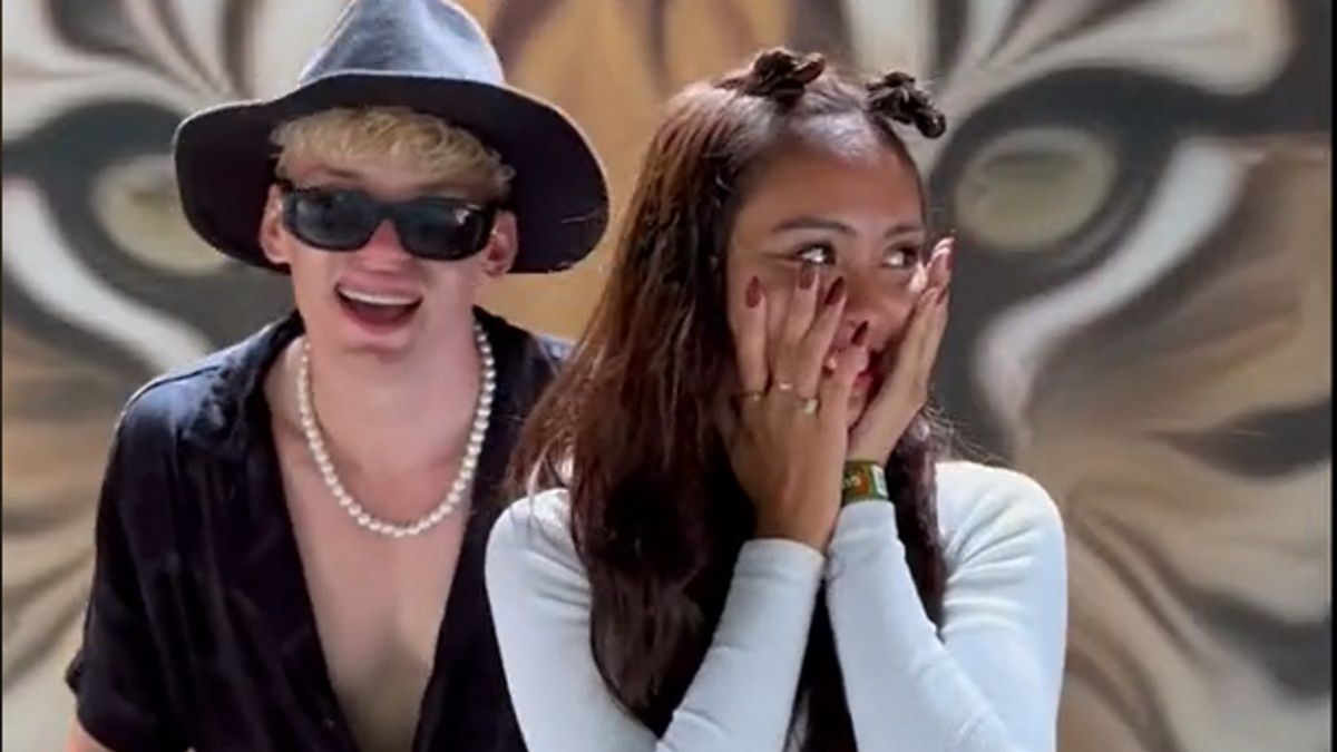 Mateusz Myla z dziewczyną