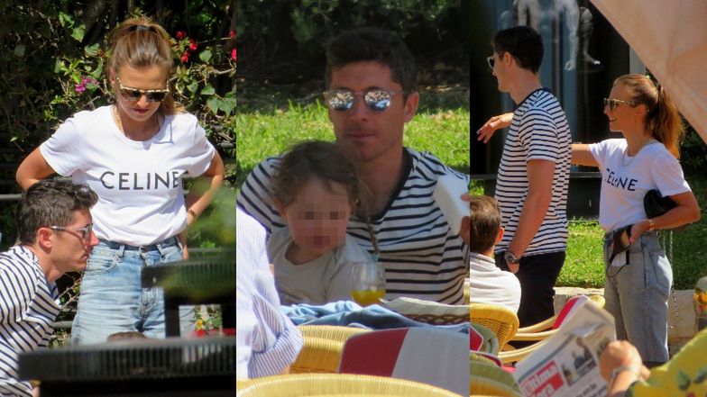Anna i Robert Lewandowscy na spotkaniu w kawiarni