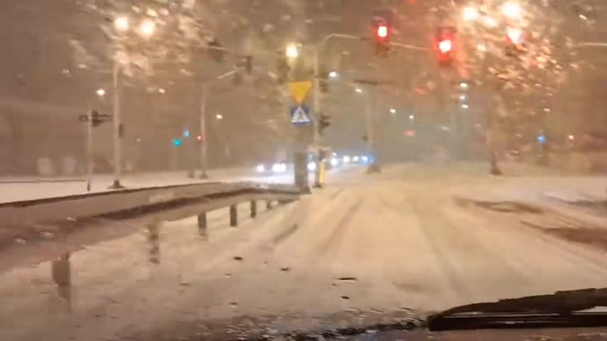 Opady śniegu w Lublinie. 