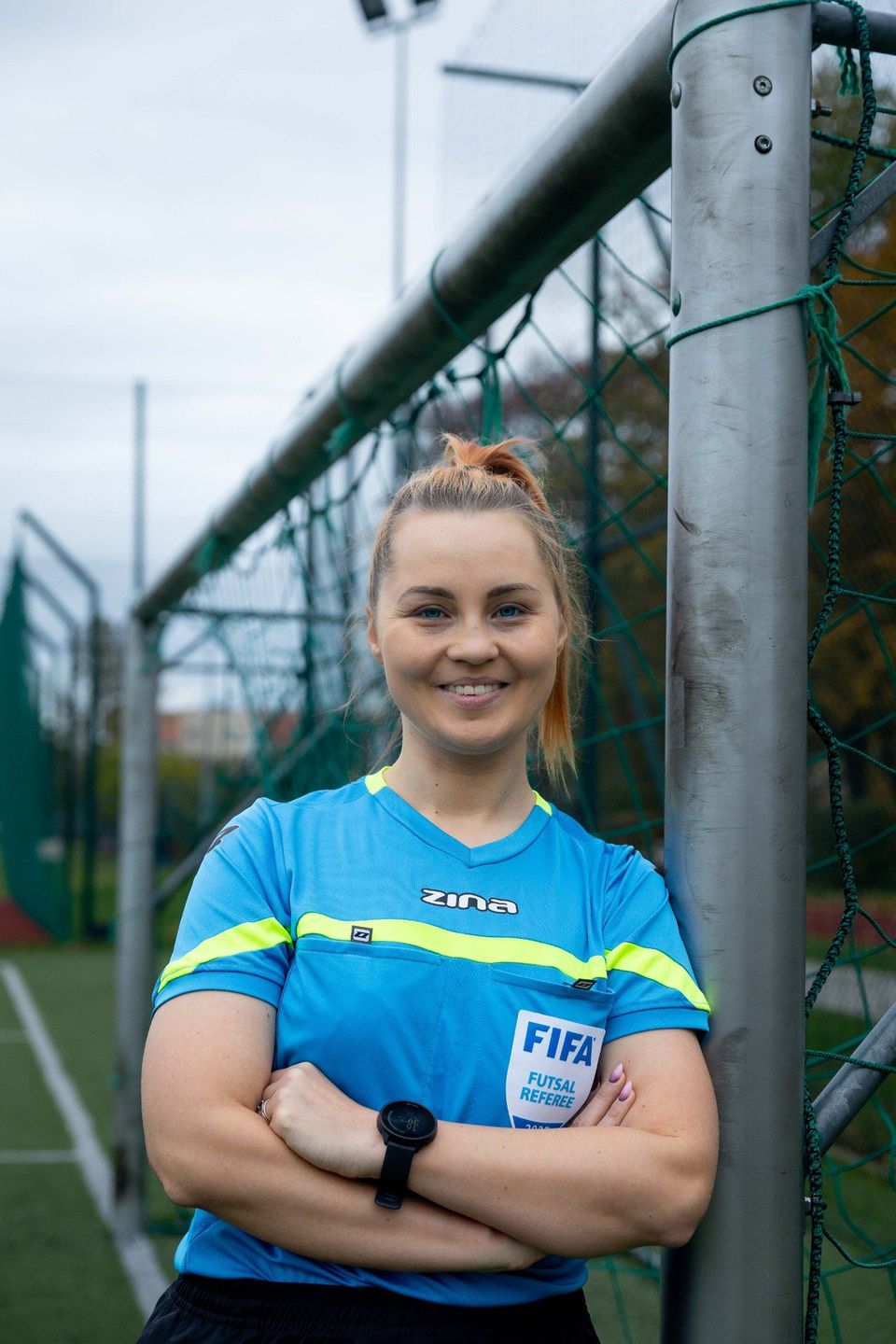 15-10-2025 BIALYSTOK SEDZIA FUTSAL FIFA MONIKA CZUDZINOWICZ FOT. WOJCIECH WOJTKIELEWICZ / KURIER PORANNY GAZETA WSPOLCZESNA / POLSKA PRESS