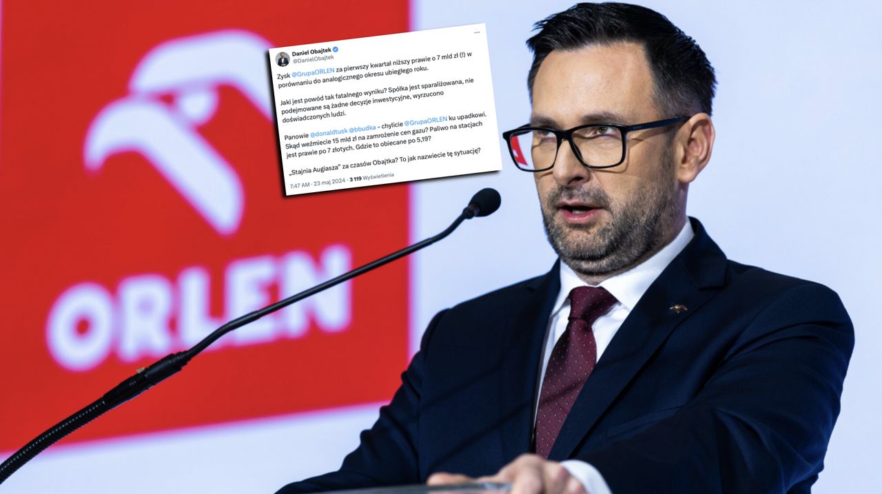 Spadek zysku w Orlenie. Obajtek komentuje. "Spółka jest sparaliżowana"