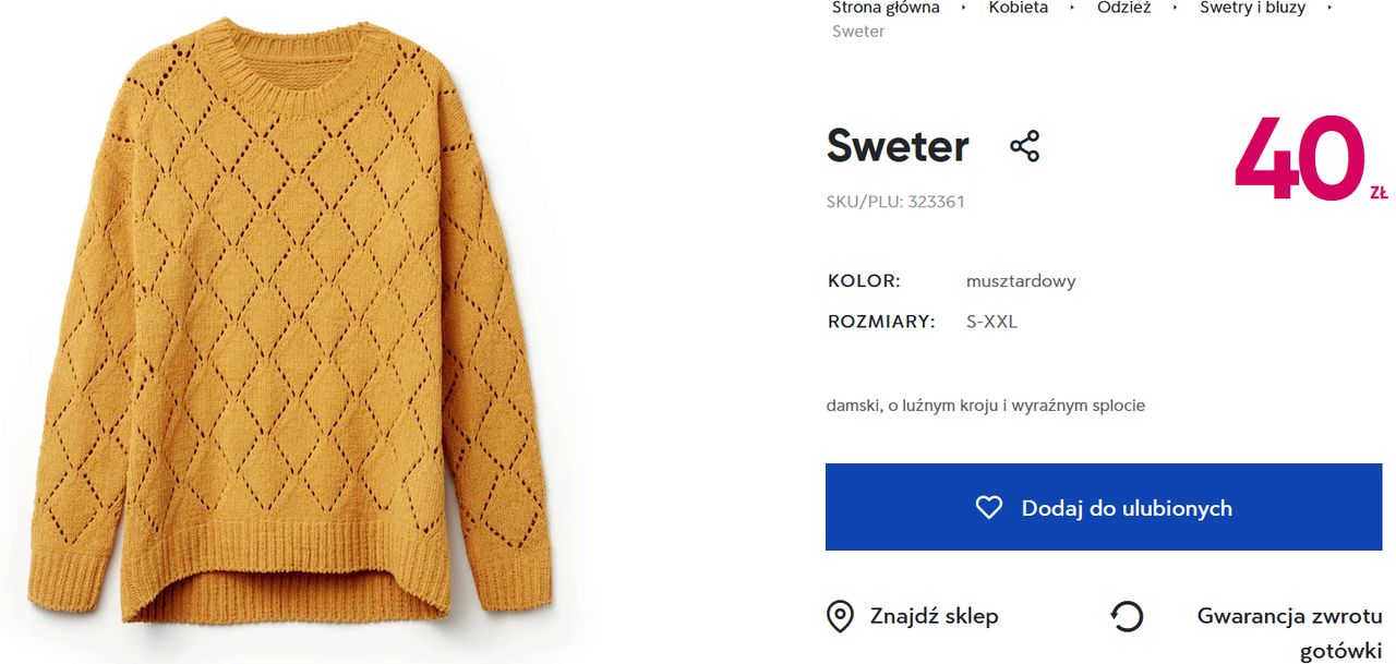 Jesienny sweter z Pepco