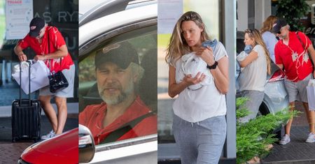 Dumny tata Michał Żebrowski odbiera żonę Aleksandrę i syna Felicjana ze szpitala (ZDJĘCIA)