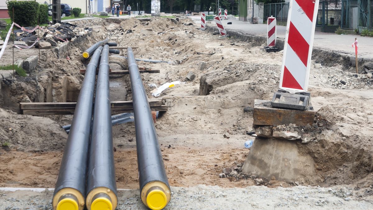 droga, ulica, remont, rury, wymiana, przewozy, kolej, tor, podróż, oznaczenie, machina, beton, miejsce, budowa, dworzec, przewóz, stary, stal, krajobraz, auta, metal