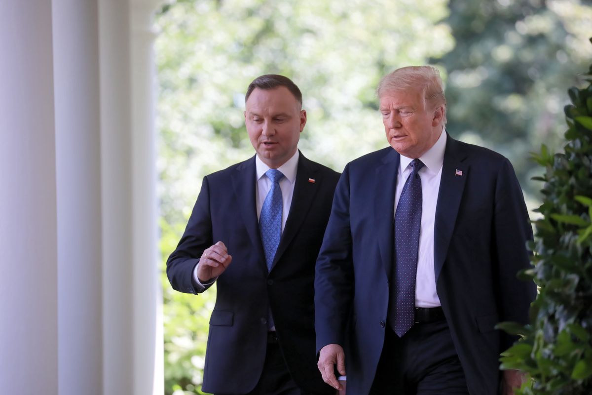 Andrzej Duda i Donald Trump podczas wizyty polskiego prezydenta w Waszyngtonie w 2020 roku