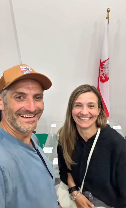 Joanna Koroniewska i Maciej Dowbor głosują 