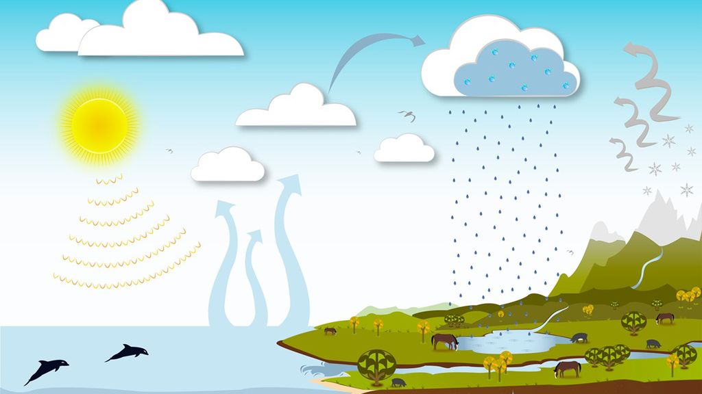 Cykl hydrologiczny to naturalny proces obiegu wody przyrodzie