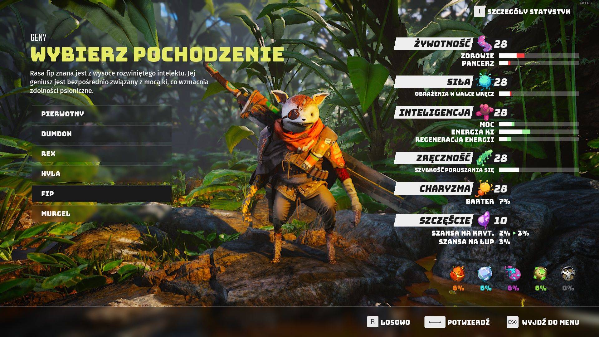 Biomutant - tworzenie postaci