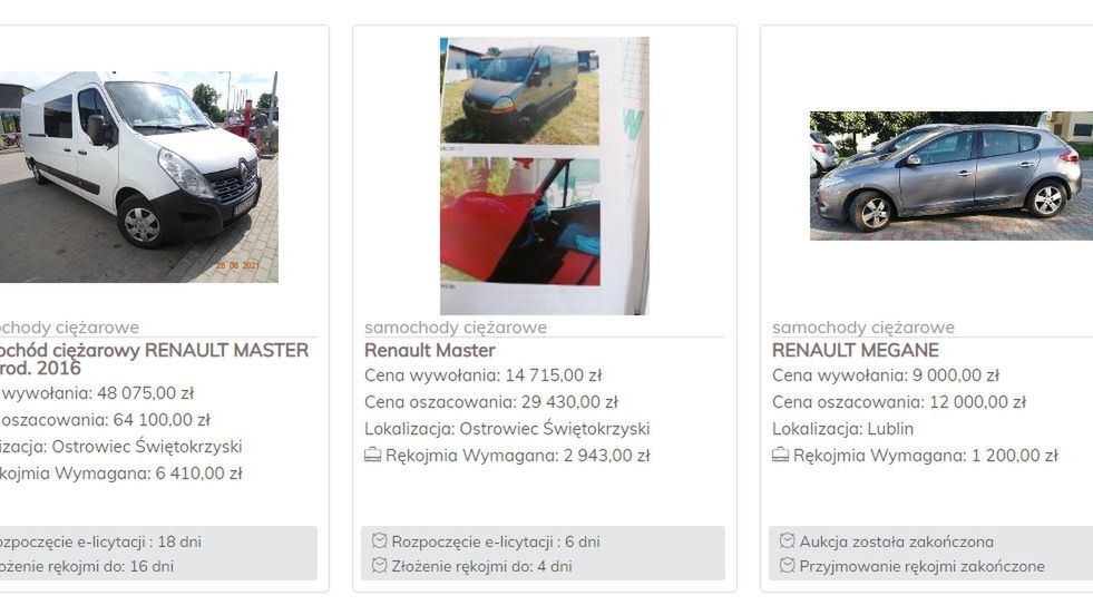 Część aut jest dobrze opisanych, a potencjalny nabywca może zapoznać się z opinią rzeczoznawcy