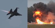Katastrofa lotnicza F-16 w Radomiu. Wstrząsające nagranie z miejsca wypadku