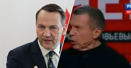 Chciał zakpić z Sikorskiego. Rosyjski propagandysta szokował na wizji
