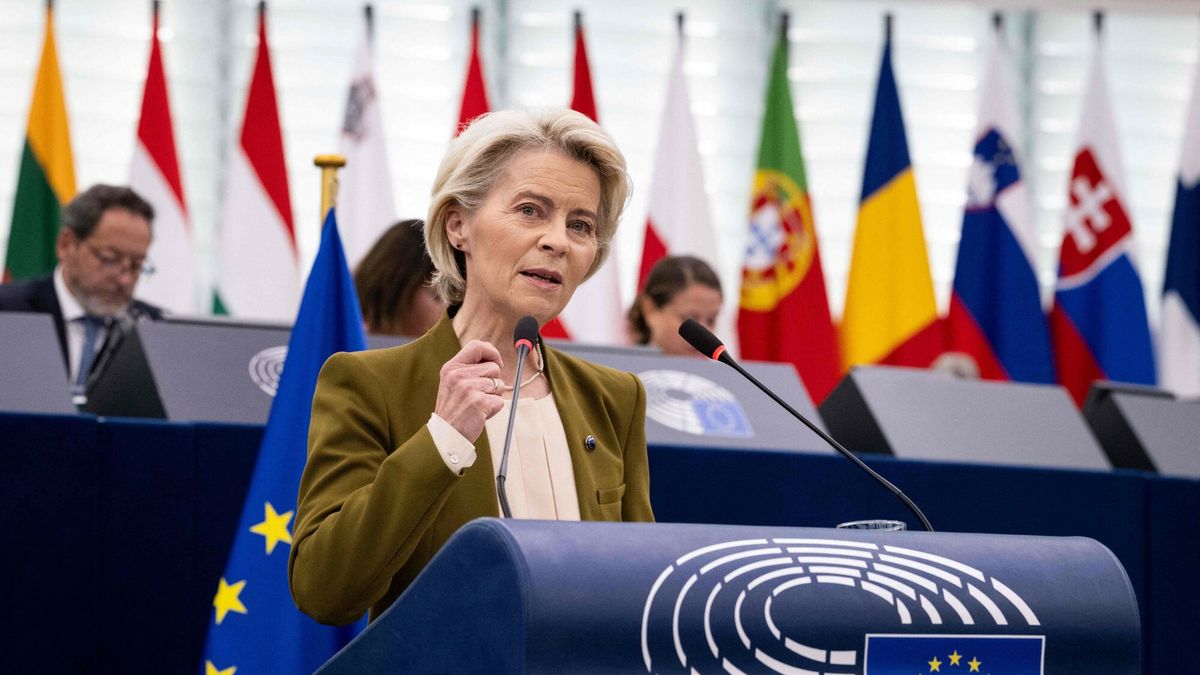 Temporary
EU Commission President Ursula von der Leyen gives her annual State of the Union address during a plenary session at the European Parliament in Strasbourg, eastern France, on September 10, 2025. EU chief Ursula von der Leyen said on September 10 she would push to sanction "extremist" Israeli ministers and curb trade ties over Gaza, as she warned famine cannot be used as a "weapon of war". "What is happening in Gaza has shaken the conscience of the world. People killed while begging for food. Mothers holding lifeless babies. These images are simply catastrophic," von der Leyen said. "For the sake of the children, for the sake of humanity -- this must stop." (Photo by SEBASTIEN BOZON / AFP)
SEBASTIEN BOZON