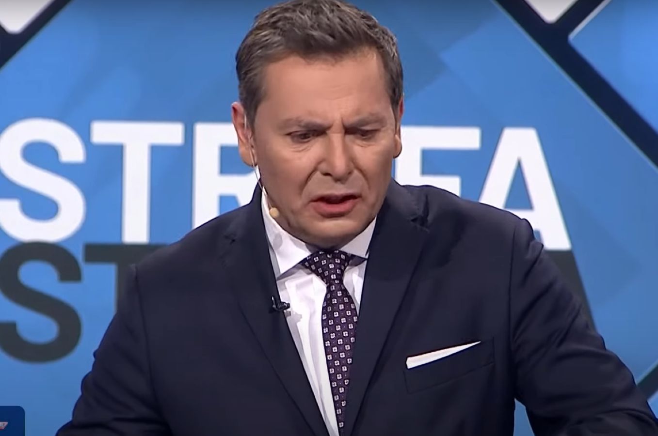 Michał Adamczyk był gospodarzem programu "Strefa starcia"
