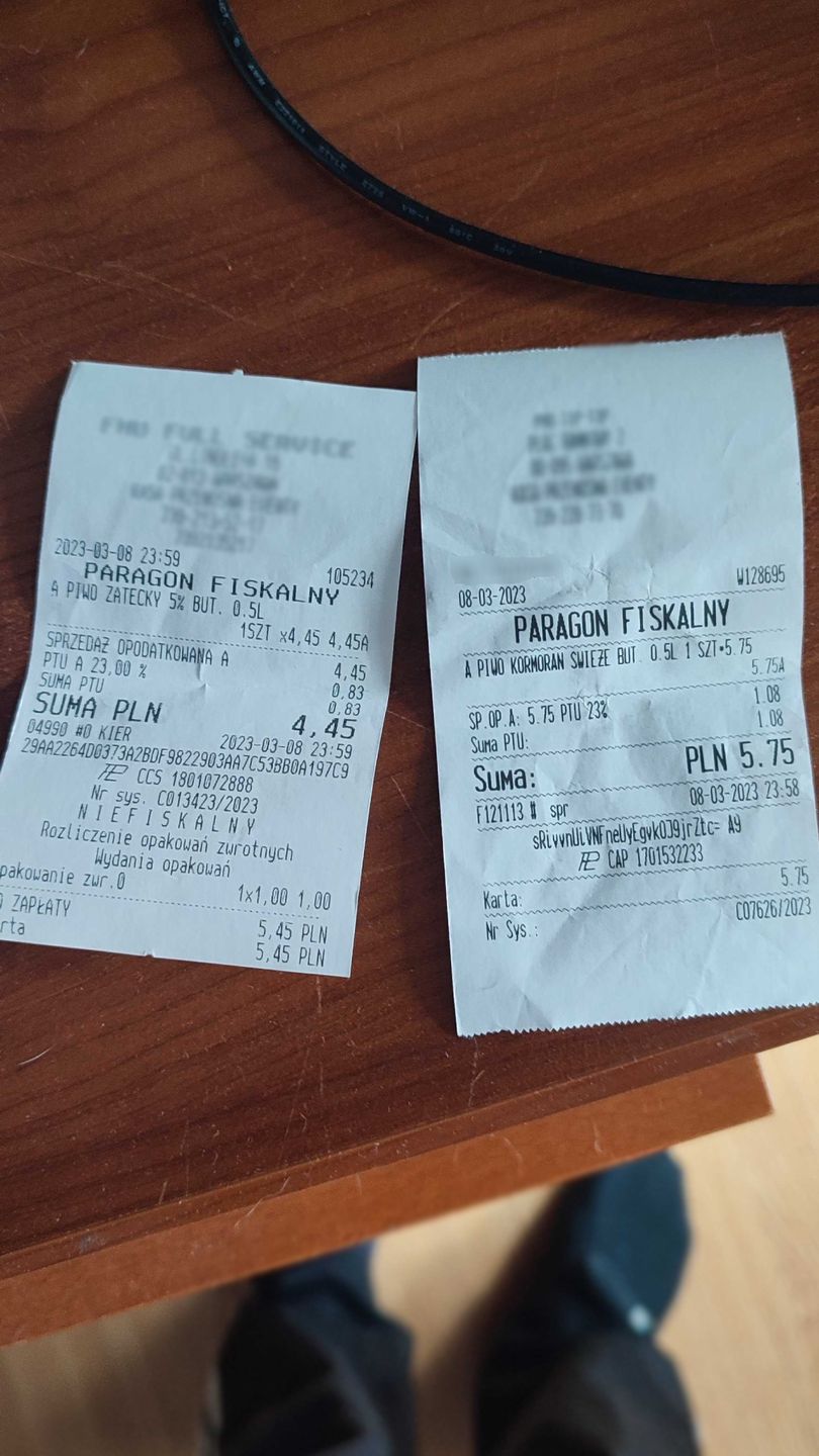 Dowód zakupu z dwóch sprawdzonych przez nas miejsc