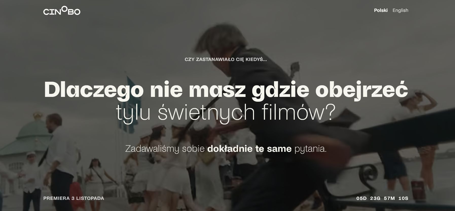 Cinobo - nowa platforma streamingowa w Polsce. Start 3 listopada