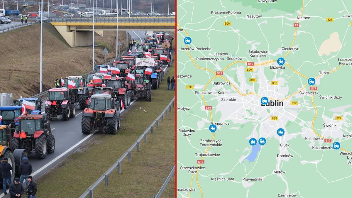 Protest rolników w Lublinie i okolicy 20 marca - mapa blokad i utrudnień