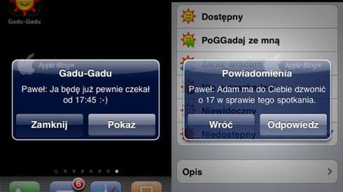 Gadu-Gadu dla iPhone'a z obsługą Powiadomień Push 1
