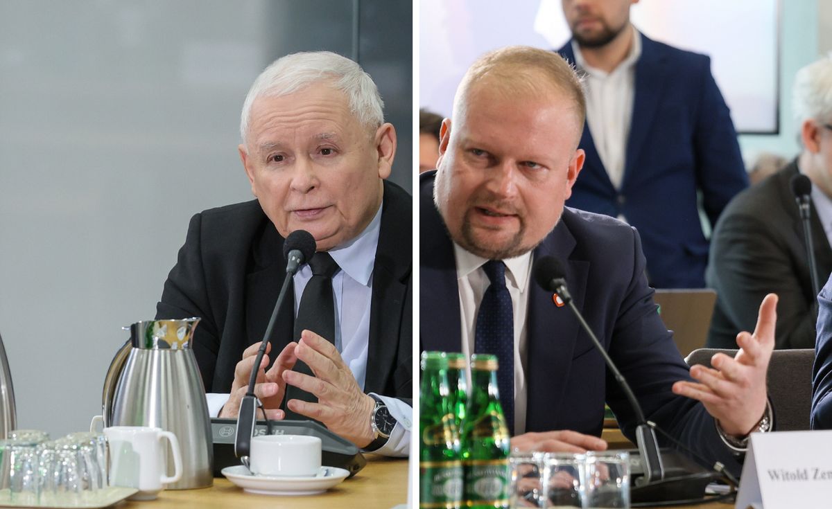 Jarosław Kaczyński i Witold Zembaczyński