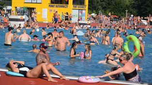 Rybnik: Tłumy mieszkańców na kąpielisku Ruda