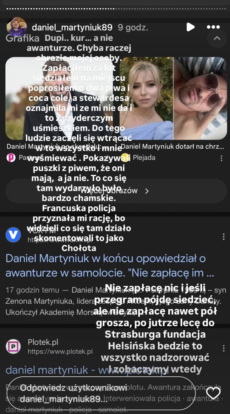 Daniel Martyniuk chce sprawiedliwości i leci do Strasbourga