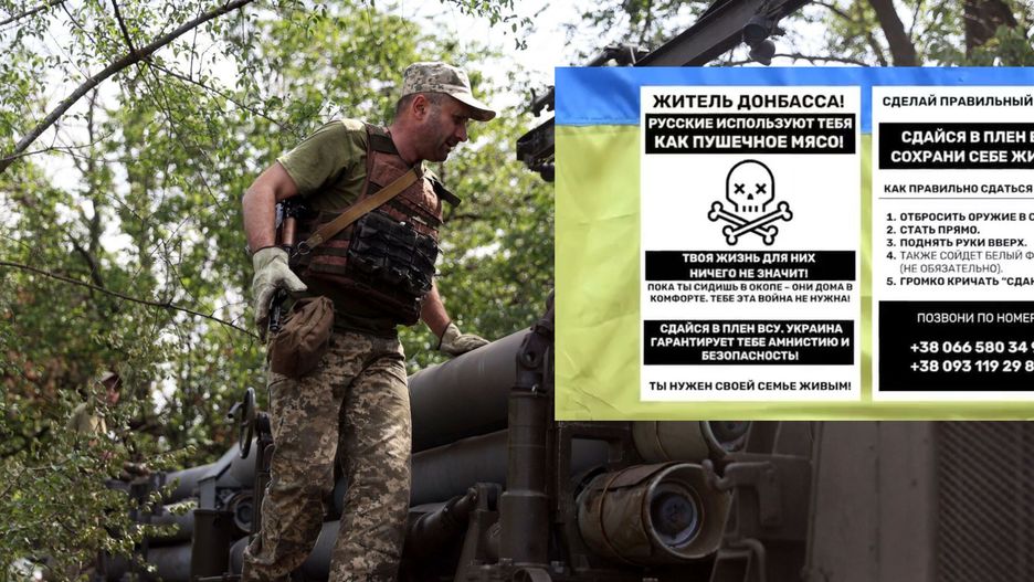 Ukraińcy wystrzeliwują kartki z ostrzeżeniami