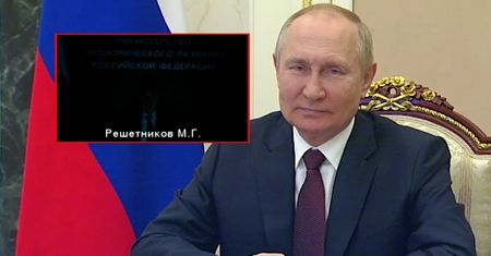Nietypowa scena podczas spotkania z Putinem. Wszystko się nagrało