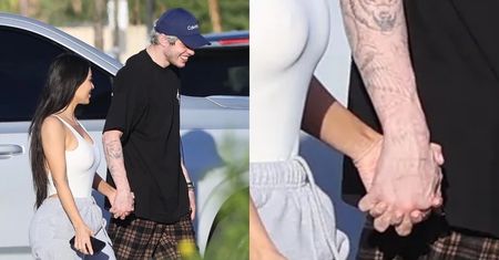 Zakochana (?) Kim Kardashian spaceruje z Petem Davidsonem, trzymając go za rękę (ZDJĘCIA)