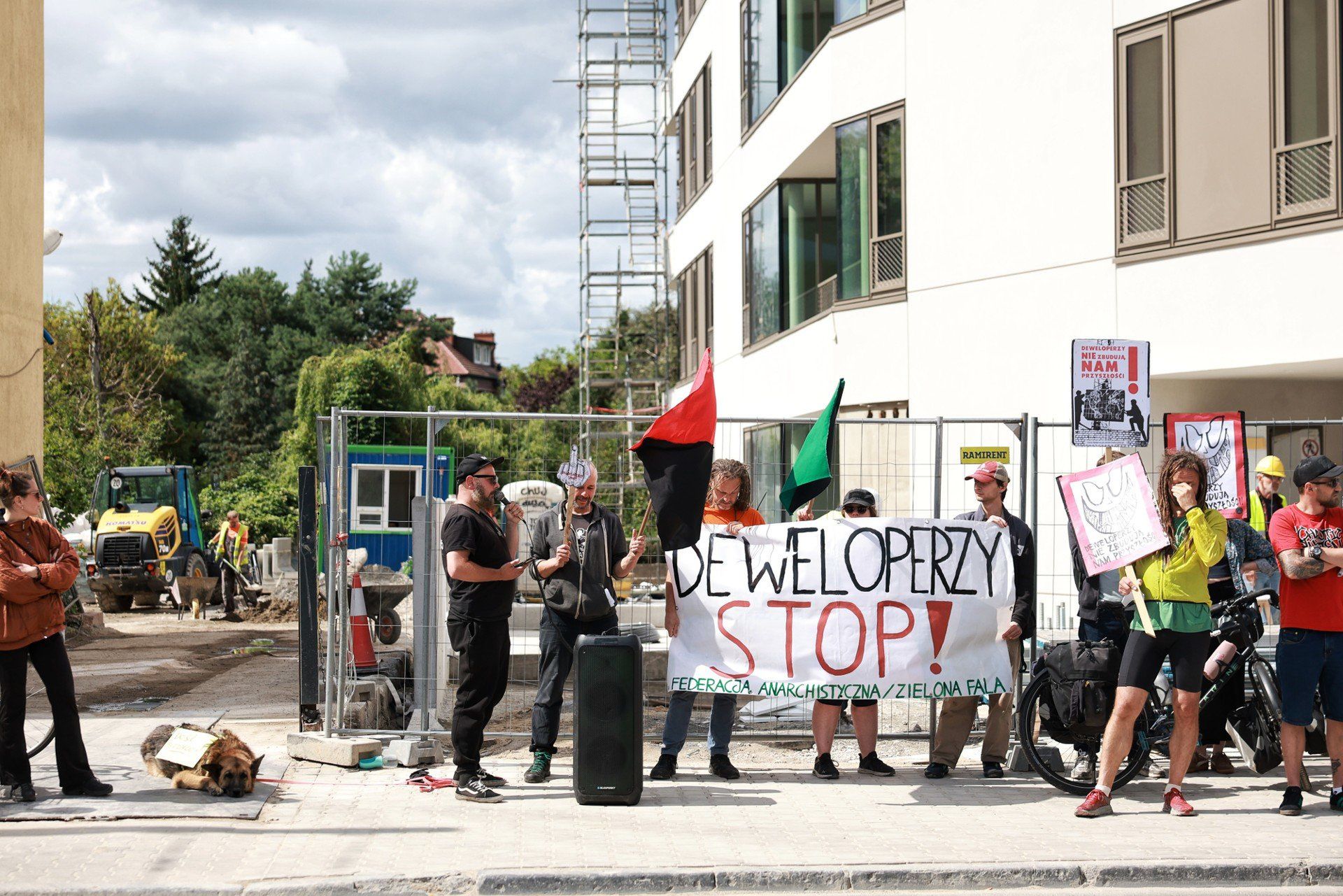 Anarchiści protestowali na poznańskim Sołaczu