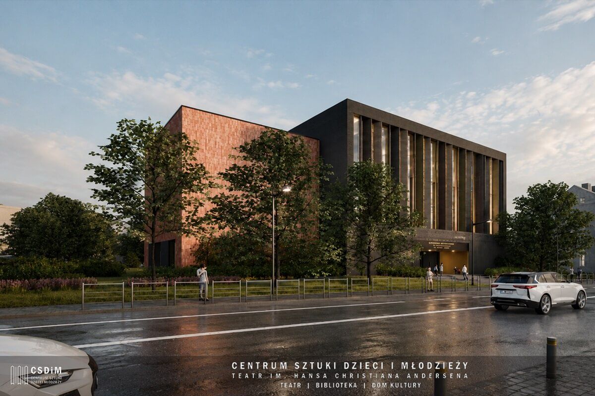 Centrum Sztuki Dzieci i Młodzieży przy ul. Kunickiego - wizualizacja
