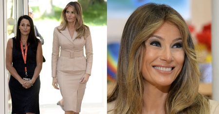 Melania Trump pozuje do selfie z dziećmi w szpitalu (ZDJĘCIA)