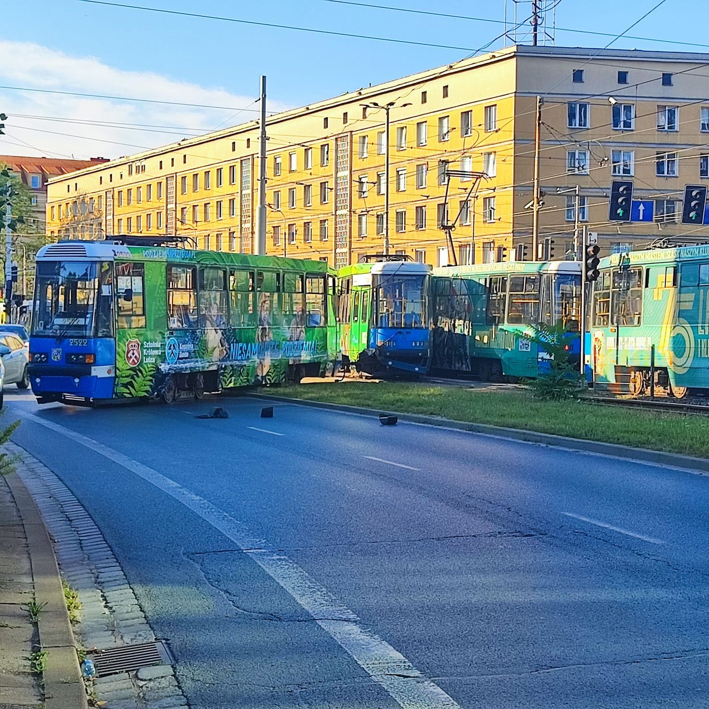 Wypadek na pl. Legionów we Wrocławiu 