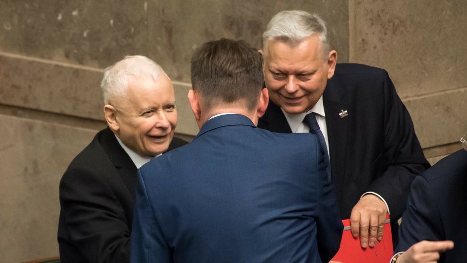 74. posiedzenie Sejmu IX kadencji
14.04.2023 Warszawa 74. posiedzenie Sejmu IX kadencji  
Fot. Wojciech Strozyk/REPORTER
N/z: Jaroslaw Kaczynski
N/z: Marek Suski
Wojciech Strozyk/REPORTER