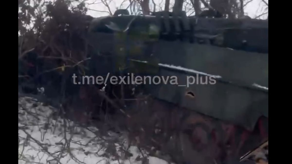Makieta czołgu Leopard 2A4 w Ukrainie