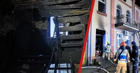 Nocny pożar w Szamocinie