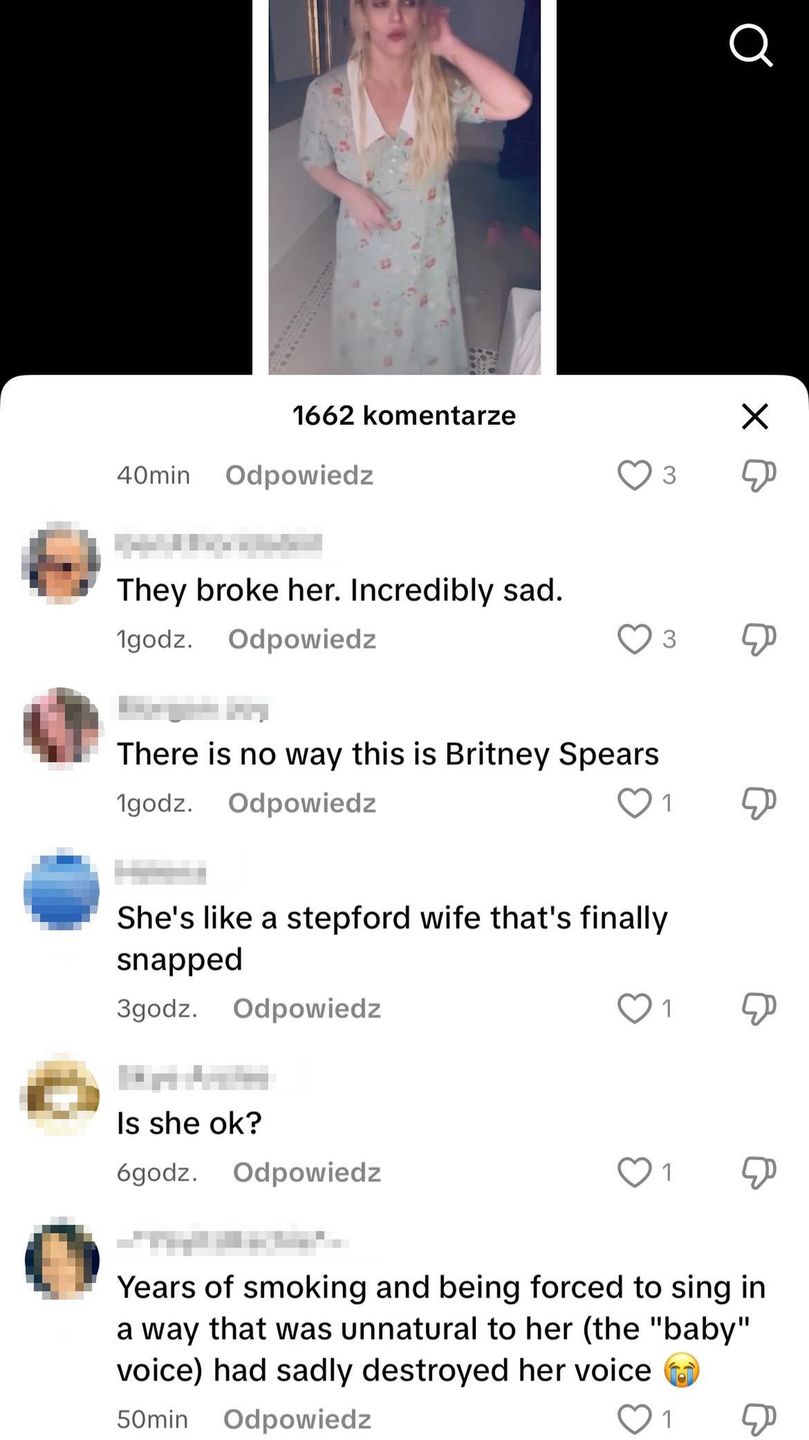 Zaniepokojeni fani komentują nagranie Britney Spears