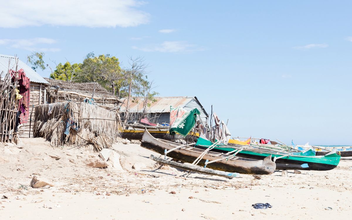 Rybacka wioska na Madagaskarze 